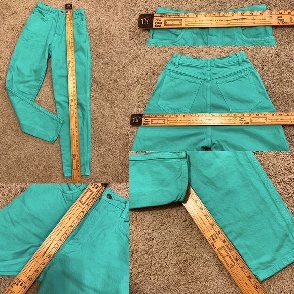 Vintage 80s 90s - retro tight high-waist tapered jeans - Picture 5 of 7